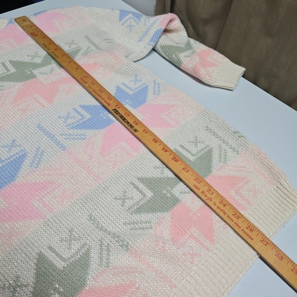 Vintage Venezia Sweater Womens 18/20 Knit Long Sleeve Pastel Grannycore USA - Picture 11 of 12